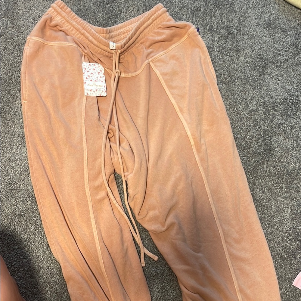 Free People Soft Tan Lounge Pants
